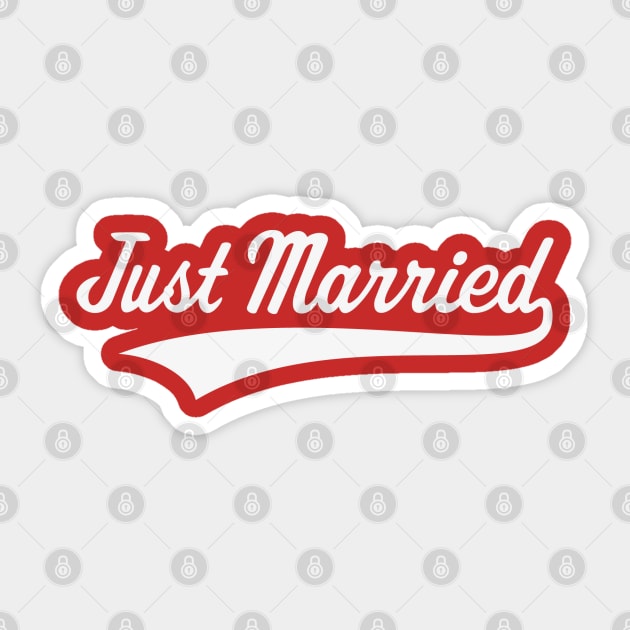 Just Married (Marriage / Wedding / Lettering / White) Sticker by MrFaulbaum